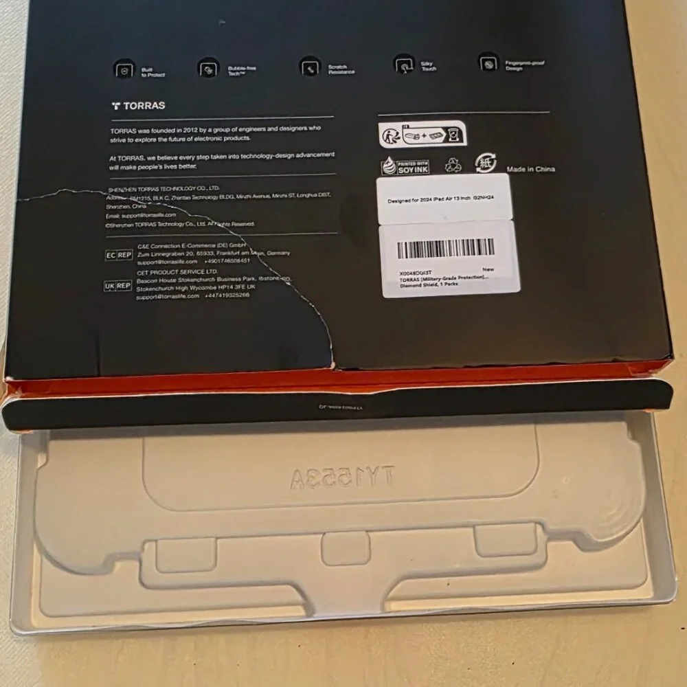 Torras Tablet Protective Cover 2024 Ipad Air 13 in Military Grade Diamond Shield
